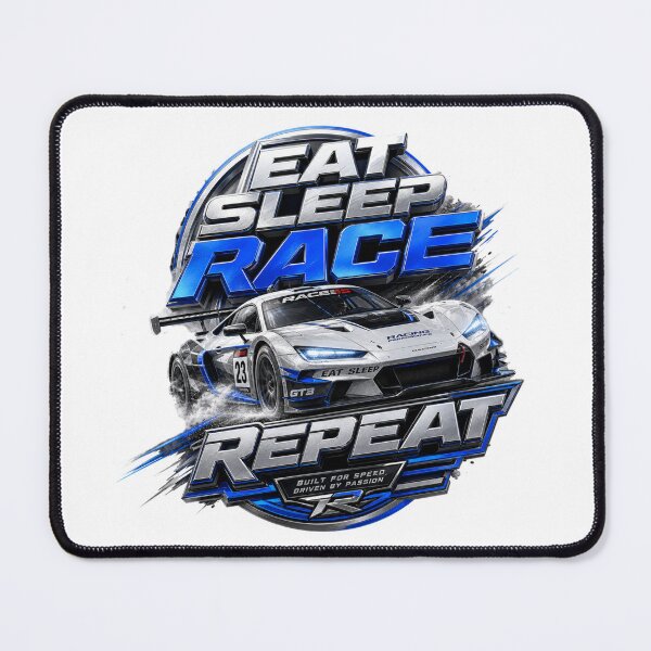 Item preview, Eat Sleep Race Repeat – Motorsport Lifestyle Artwork designed and sold by THAMIM REALITY 2.0.