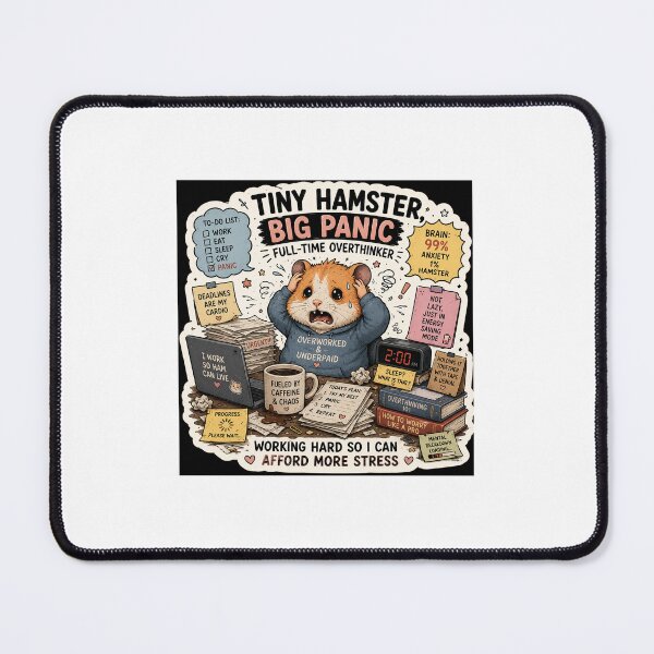 Item preview, Hamster Panic Mode ON | Funny Work Stress Meme Sticker | Relatable Office Humor designed and sold by RohitPrints.