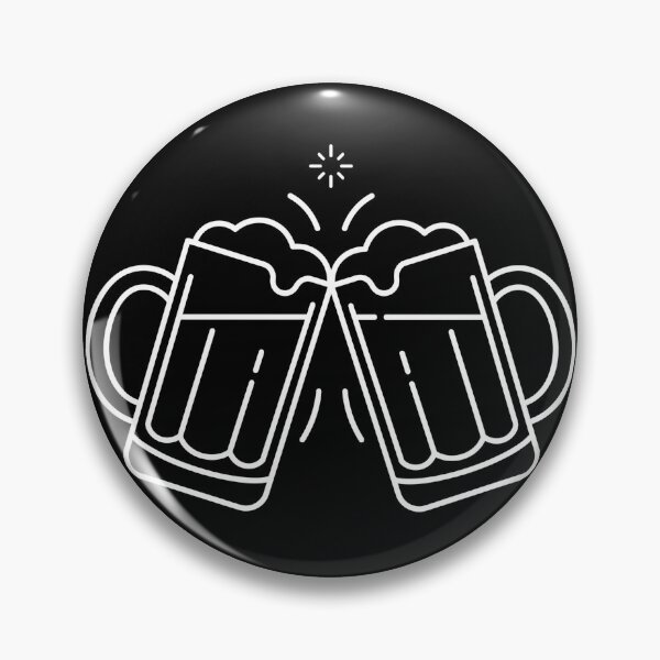 Item preview, Minimalist Clinking Beer Mugs Cheers Line Art designed and sold by TeNovaStudio.
