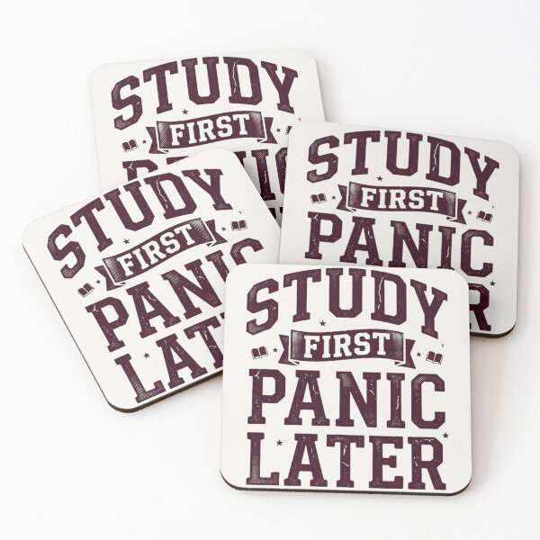 Item preview, Study First Panic Later Funny Student Shirt designed and sold by Amr Darwish Graphic designer.