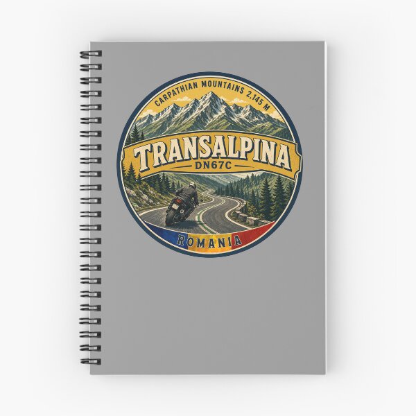Item preview, Transalpina Romania Motorcycle Sticker T-Shirt 09 designed and sold by OuterShellUK.