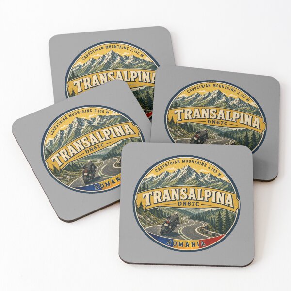 Item preview, Transalpina Romania Motorcycle Sticker T-Shirt 09 designed and sold by OuterShellUK.