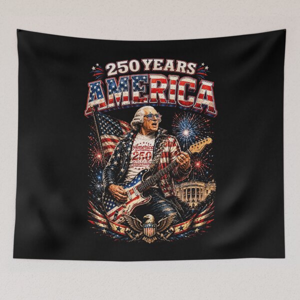 Item preview, George Washington Playing Guitar 4th July 250th Anniversary designed and sold by Patchina.