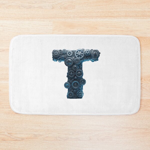Item preview, T Letter Gear Design | Mechanical Alphabet Art | Industrial Engineering Monogram designed and sold by Baby Adee Collective.