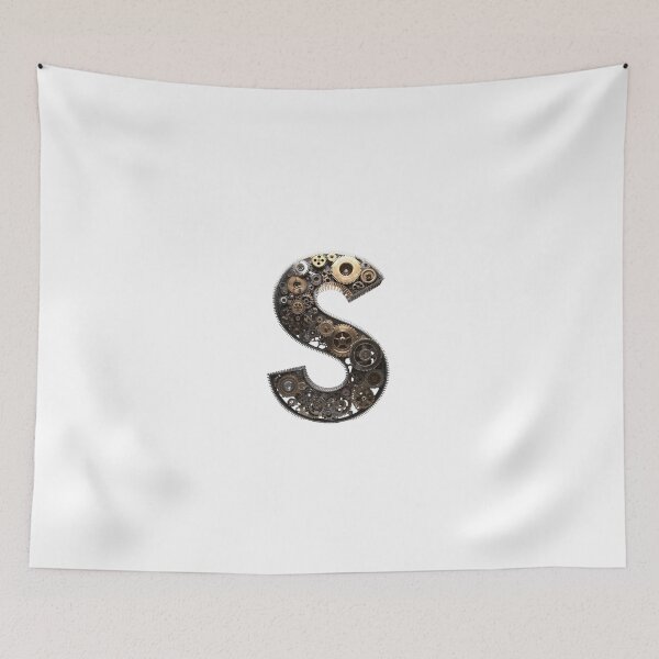 Item preview, S Letter Gear Design | Mechanical Alphabet Art | Industrial Engineering Monogram designed and sold by Baby Adee Collective.