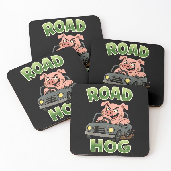 Item preview, Road Hog Funny Driving Pig Design designed and sold by TeeTimeTreasure.