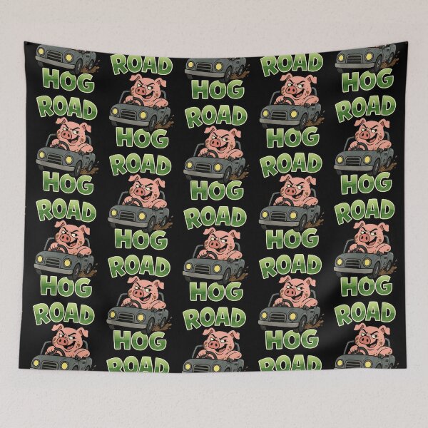 Item preview, Road Hog Funny Driving Pig Design designed and sold by TeeTimeTreasure.