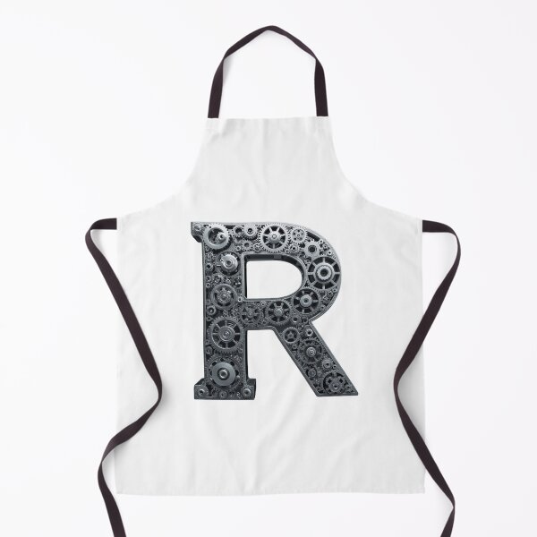 Item preview, R Letter Gear Design | Mechanical Alphabet Art | Industrial Engineering Monogram designed and sold by Baby Adee Collective.