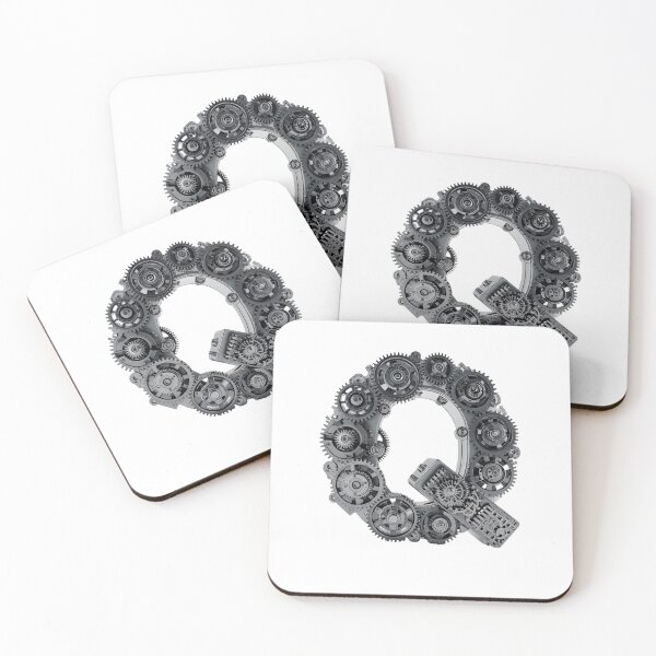 Item preview, Q Letter Gear Design | Industrial Engineering Initial | Mechanical Alphabet Graphic designed and sold by Baby Adee Collective.