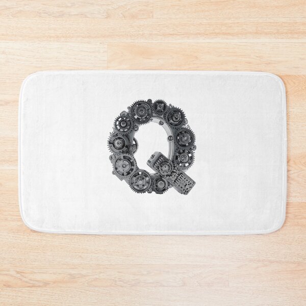 Item preview, Q Letter Gear Design | Industrial Engineering Initial | Mechanical Alphabet Graphic designed and sold by Baby Adee Collective.