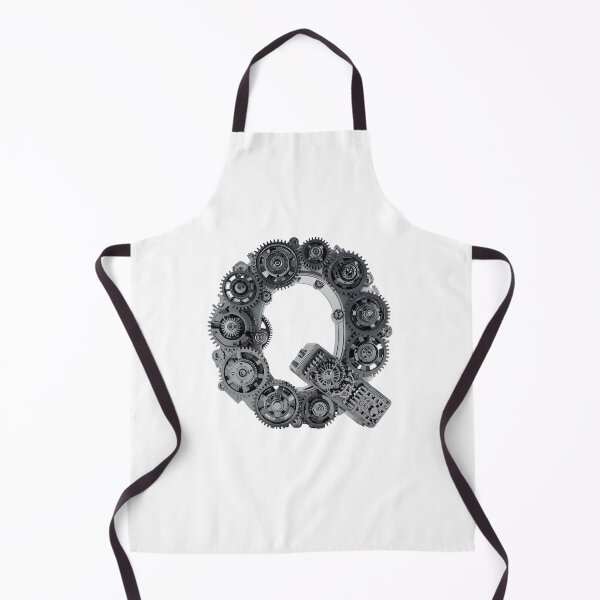 Item preview, Q Letter Gear Design | Industrial Engineering Initial | Mechanical Alphabet Graphic designed and sold by Baby Adee Collective.