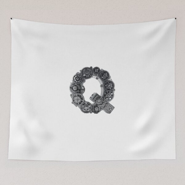 Item preview, Q Letter Gear Design | Industrial Engineering Initial | Mechanical Alphabet Graphic designed and sold by Baby Adee Collective.