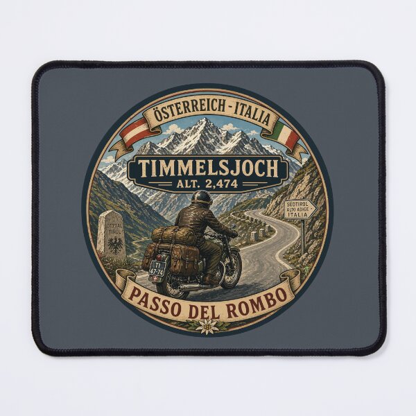 Item preview, Timmelsjoch Austria Passo del Rombo Italy Alps Motorcycle Sticker TShirt 07 designed and sold by OuterShellUK.