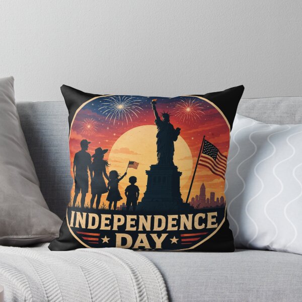 Item preview, Independence Day Retro Badge — Family & Liberty Sunset Poster designed and sold by @SHINTOSARTSTORE.