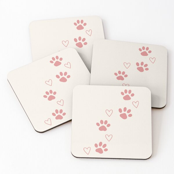 Item preview, Pink Paw Prints Hearts designed and sold by Corvoria.