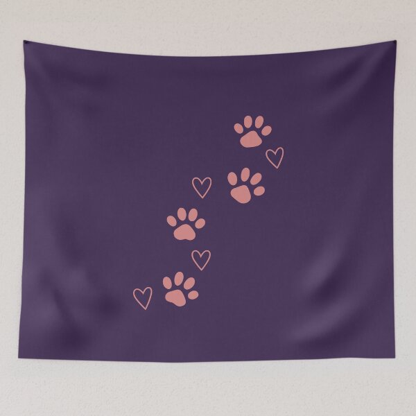Item preview, Pink Paw Prints Hearts designed and sold by Corvoria.