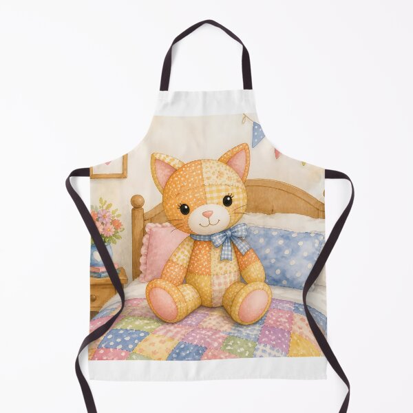 Item preview, Orange Patchwork Cat on Cozy Bed designed and sold by Shelley Loewnau-Jones Studio.