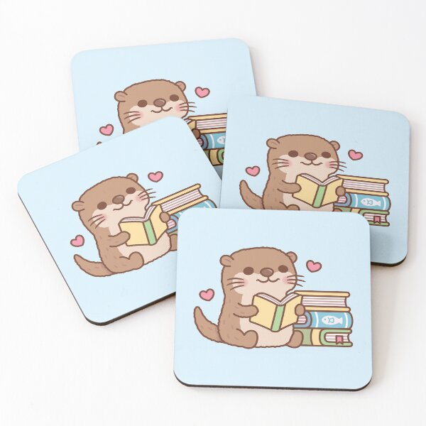 Item preview, Cute River Otter Loves Reading Books designed and sold by rustydoodle.