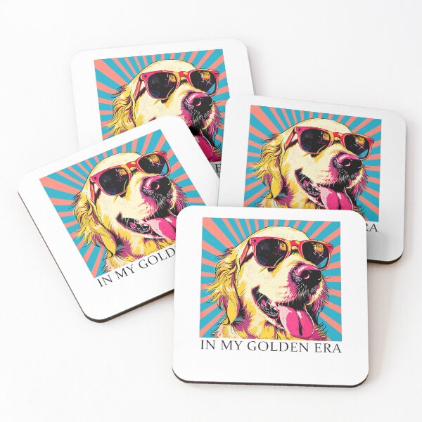 Item preview, In My Golden Era Funny Golden Retriever 70s Retro Sunglasses Graphic designed and sold by Glow-Paw-Studio.