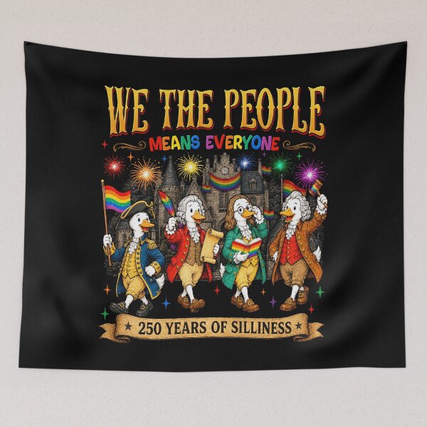 Item preview, We The People Means Everyone 250 Years of Silliness LGBTQ designed and sold by Patchina.