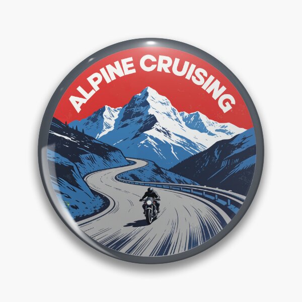 Item preview, Motorcycle Alpine Tour Alpine Cruising Alps Motorcycle Sticker TShirt 01 designed and sold by OuterShellUK.