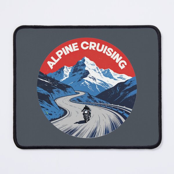 Item preview, Motorcycle Alpine Tour Alpine Cruising Alps Motorcycle Sticker TShirt 01 designed and sold by OuterShellUK.
