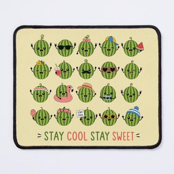 Item preview, Watermelon Day, Stay Cool Stay Sweet Kawaii Watermelons Summer Funny Characters designed and sold by charlypicazo.