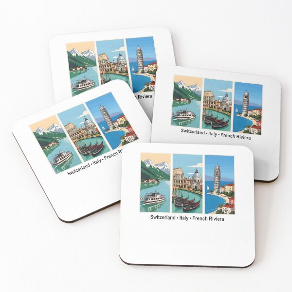 Item preview, Switzerland Italy French Riviera Vintage Travel Lover designed and sold by Glow-Paw-Studio.