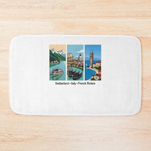 Item preview, Switzerland Italy French Riviera Vintage Travel Lover designed and sold by Glow-Paw-Studio.