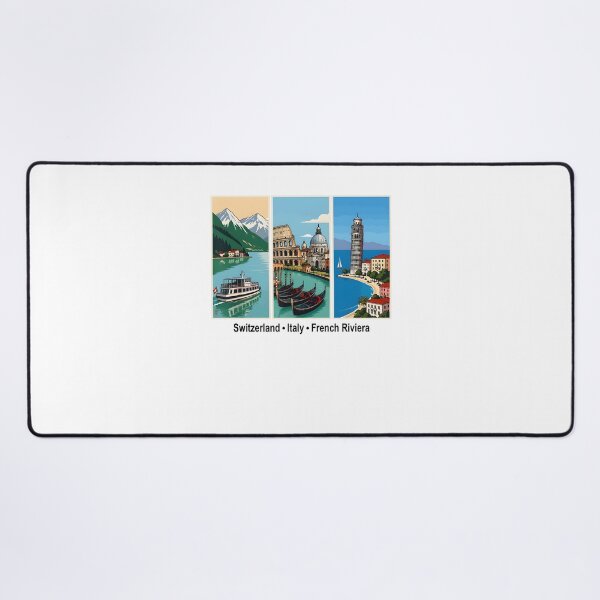 Item preview, Switzerland Italy French Riviera Vintage Travel Lover designed and sold by Glow-Paw-Studio.