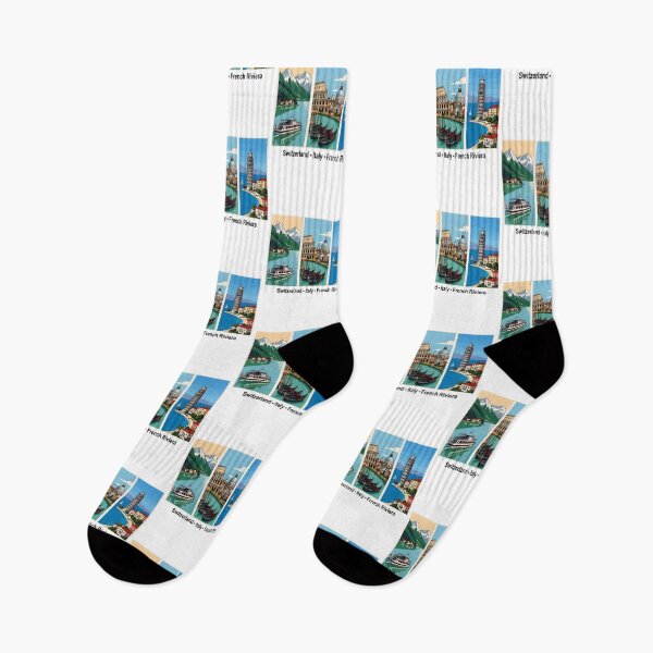 Item preview, Switzerland Italy French Riviera Vintage Travel Lover designed and sold by Glow-Paw-Studio.