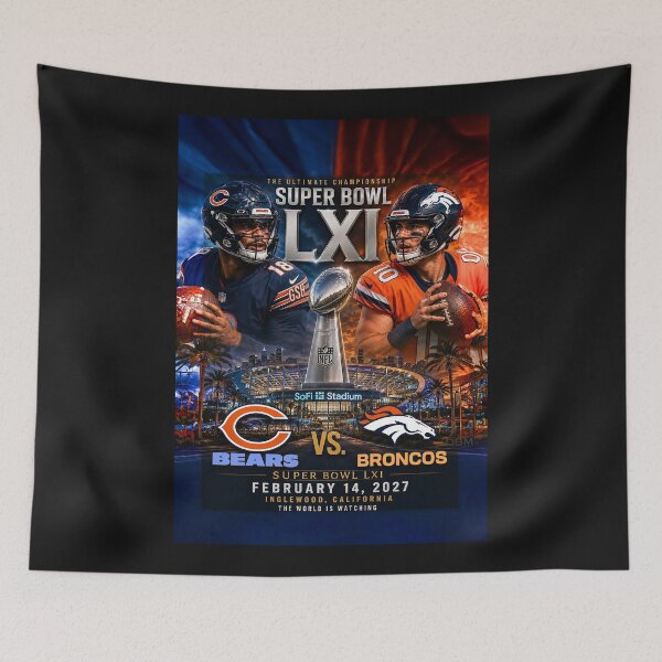 Item preview, SUPER BOWL LXI — Bears vs Broncos 2027 | Championship Showdown  designed and sold by DBM Photo Art 1.