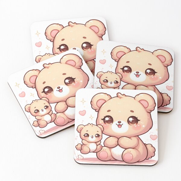 Item preview, Kawaii Teddy Bear Duo Sticker designed and sold by carestazafeli.