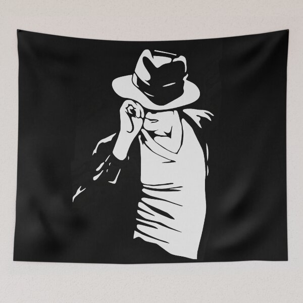 Item preview, Michael Jackson Fedora Silhouette Black White Art designed and sold by ExploreAura Studio.