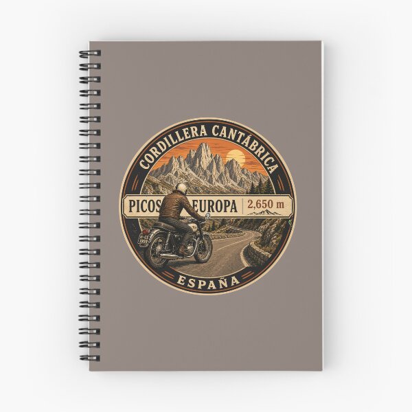 Item preview, Picos de Europa Spain Motorcycle Sticker TShirt 07 designed and sold by OuterShellUK.