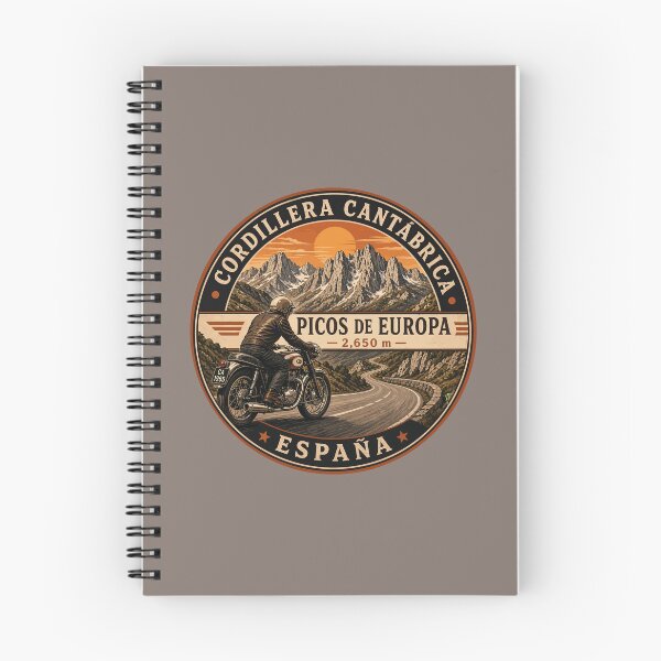 Item preview, Picos de Europa Spain Motorcycle Sticker TShirt 08 designed and sold by OuterShellUK.