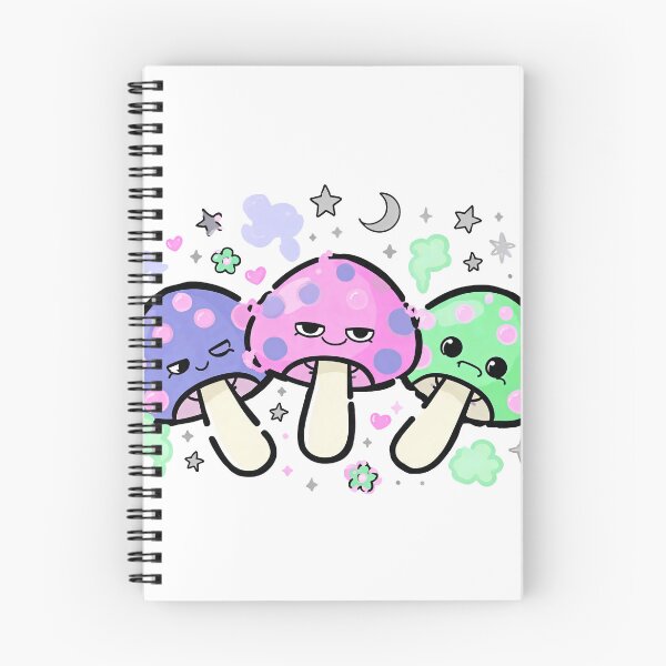 Item preview, Cute Grumpy Kawaii Mushrooms designed and sold by Sovira Studio .