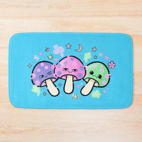 Item preview, Cute Grumpy Kawaii Mushrooms designed and sold by Sovira Studio .
