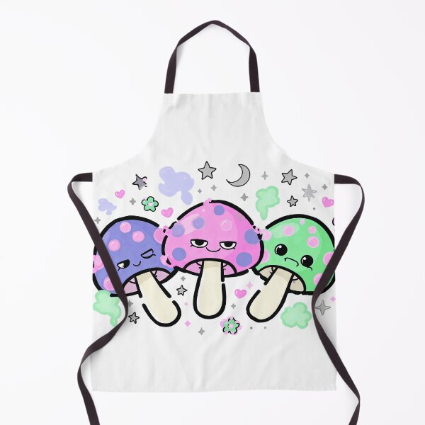 Item preview, Cute Grumpy Kawaii Mushrooms designed and sold by Sovira Studio .