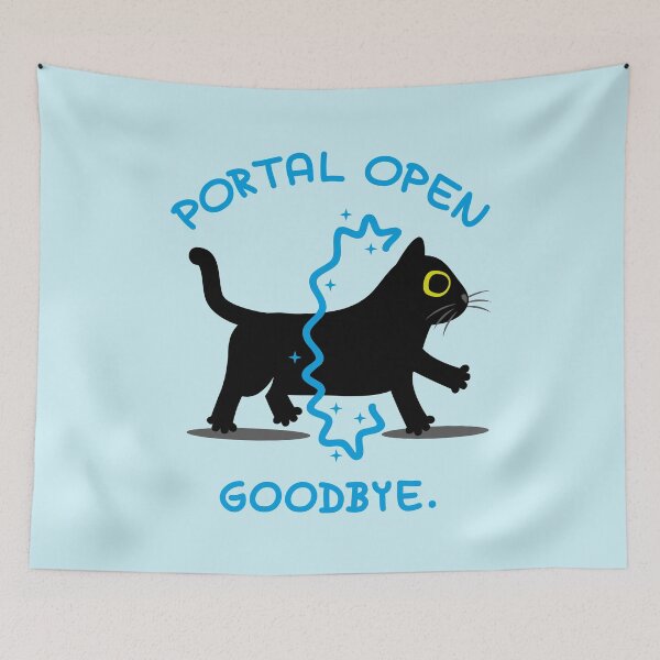Item preview, Portal Open Goodybe Cat designed and sold by fishdesigns.