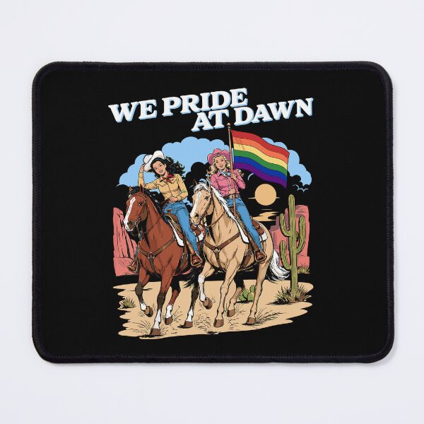 Item preview, We Pride At Dawn LGBTQ Lesbian Western Rainbow Pride designed and sold by Glow-Paw-Studio.