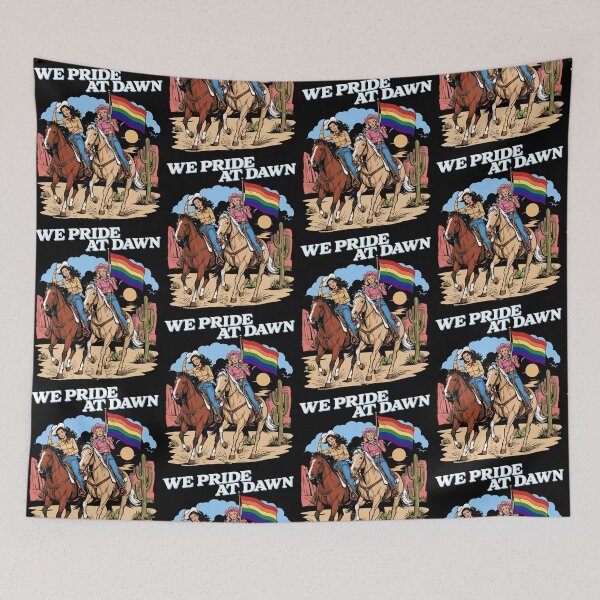 Item preview, We Pride At Dawn LGBTQ Lesbian Western Rainbow Pride designed and sold by Glow-Paw-Studio.