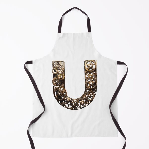Item preview, U Letter Gear Design | Mechanical Alphabet Art | Industrial Engineering Monogram designed and sold by Baby Adee Collective.