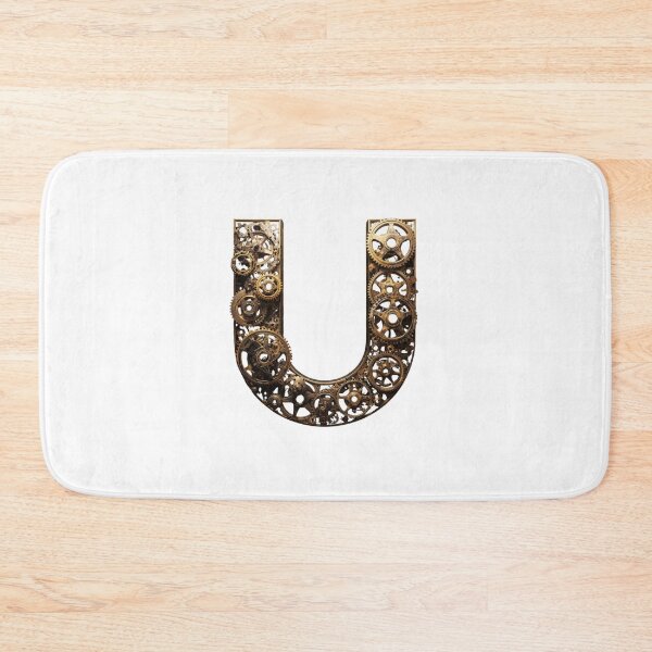 Item preview, U Letter Gear Design | Mechanical Alphabet Art | Industrial Engineering Monogram designed and sold by Baby Adee Collective.