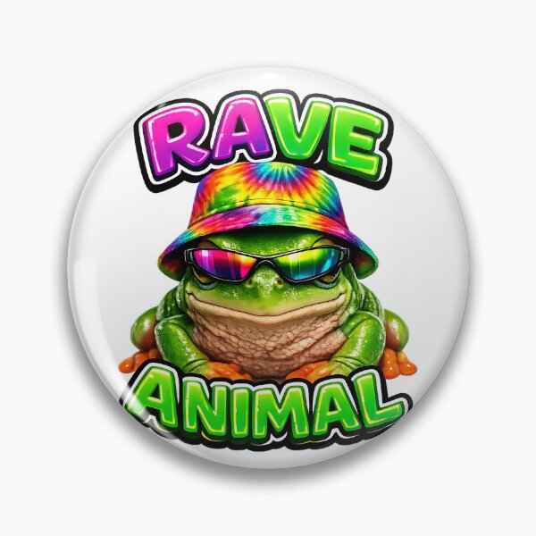 Item preview, Rave Frog with Bucket Hat designed and sold by  ZenRave Designs.