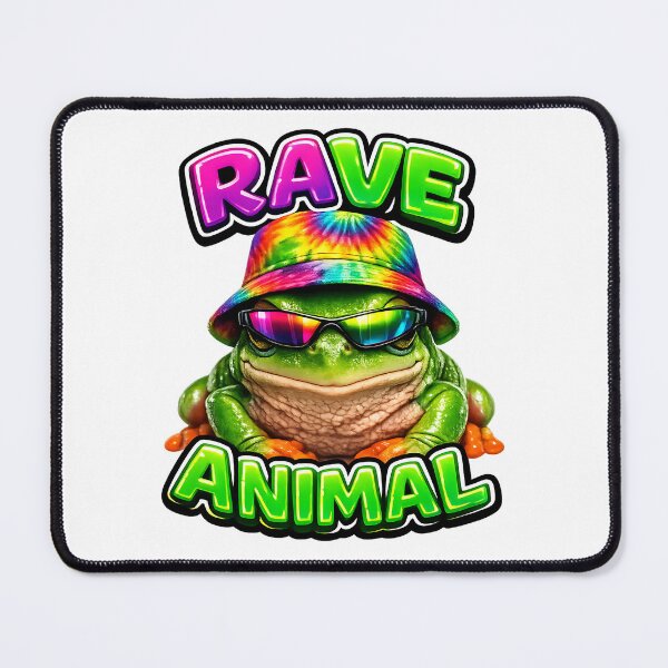 Item preview, Rave Frog with Bucket Hat designed and sold by  ZenRave Designs.