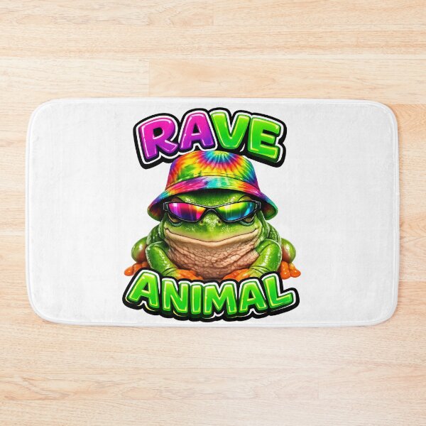 Item preview, Rave Frog with Bucket Hat designed and sold by  ZenRave Designs.
