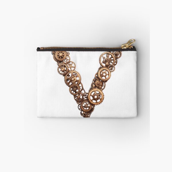 Item preview, V Letter Gear Design | Mechanical Alphabet Art | Industrial Engineering Monogram designed and sold by Baby Adee Collective.