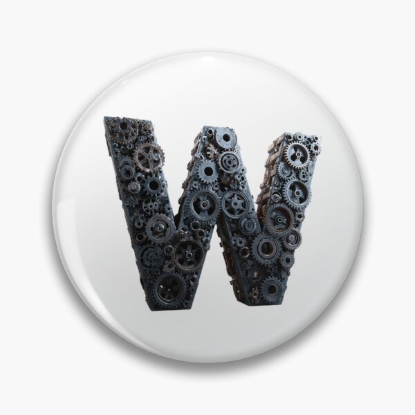 Item preview, W Letter Gear Design | Industrial Engineering Initial | Mechanical Alphabet Graphic designed and sold by Baby Adee Collective.