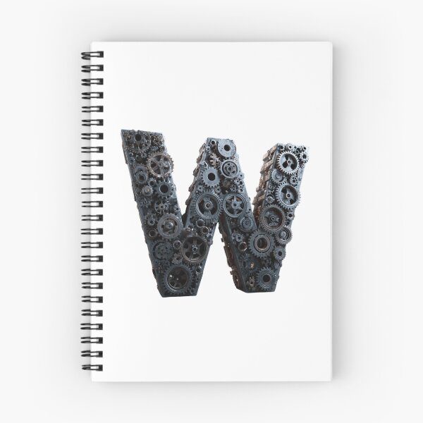 Item preview, W Letter Gear Design | Industrial Engineering Initial | Mechanical Alphabet Graphic designed and sold by Baby Adee Collective.